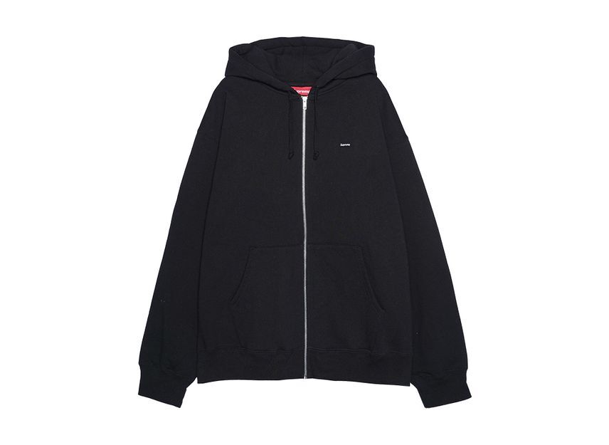 Supreme Small Box Zip Up Hooded Sweatshirt Black