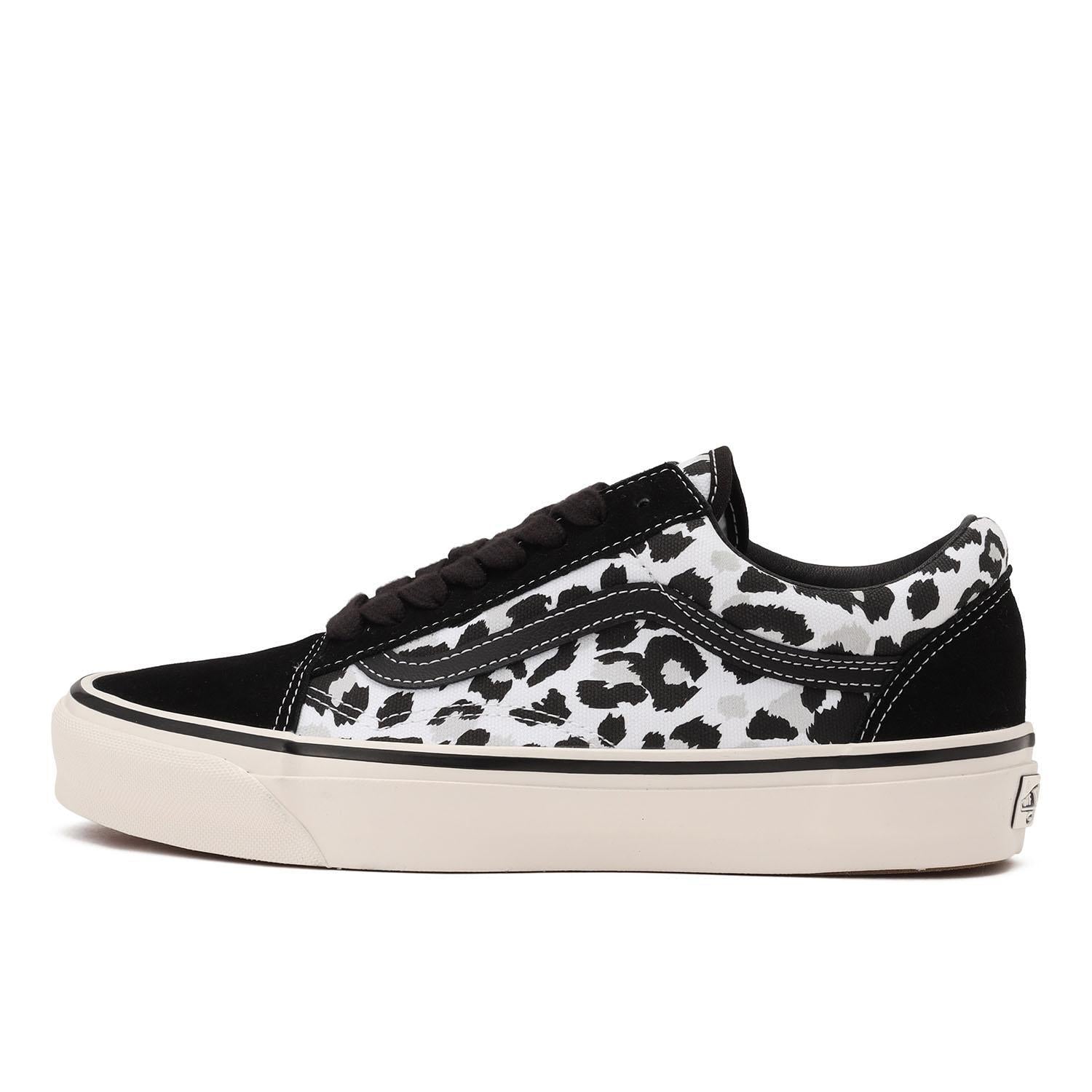 VN000D56BA2 Vans Premium Old Skool Leopard Black White (Men's)