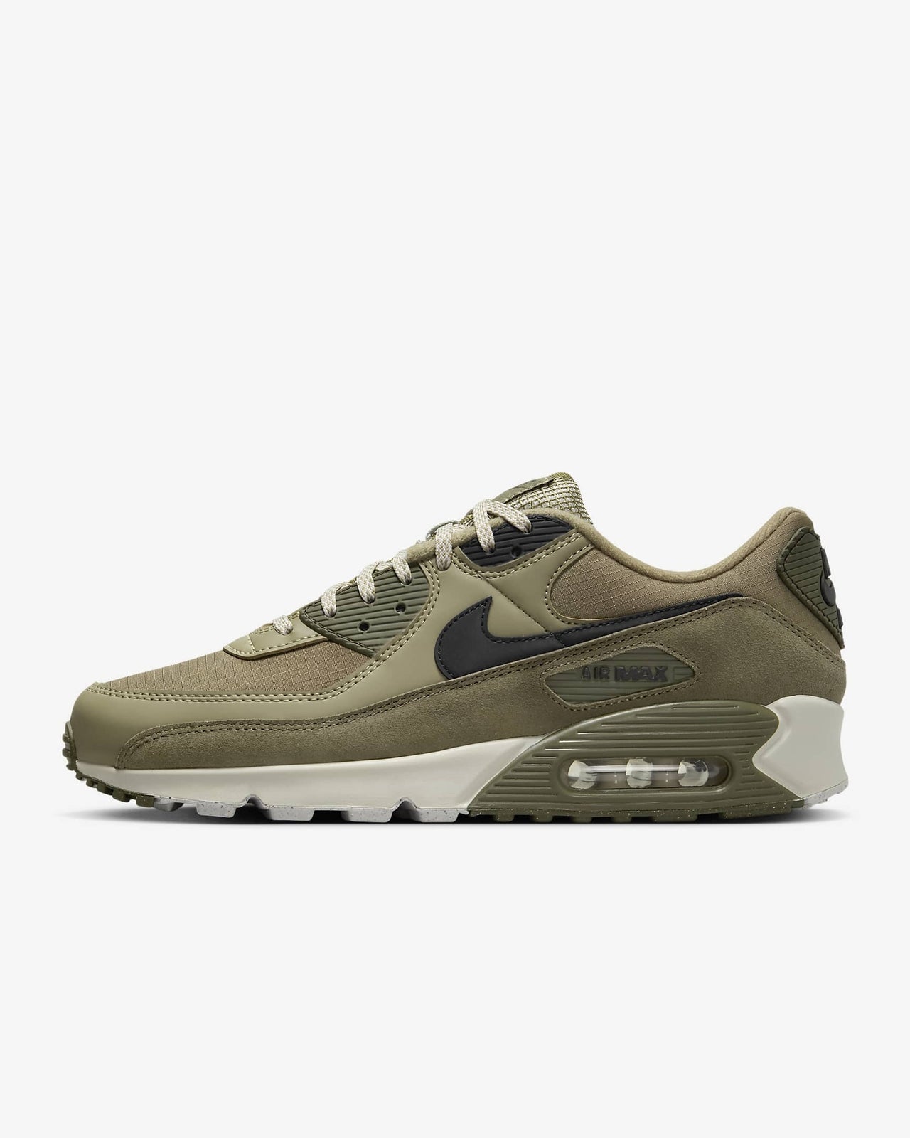FB9657-200 Nike Air Max 90 Neutral Medium Olive Light Bone Black (Men's)
