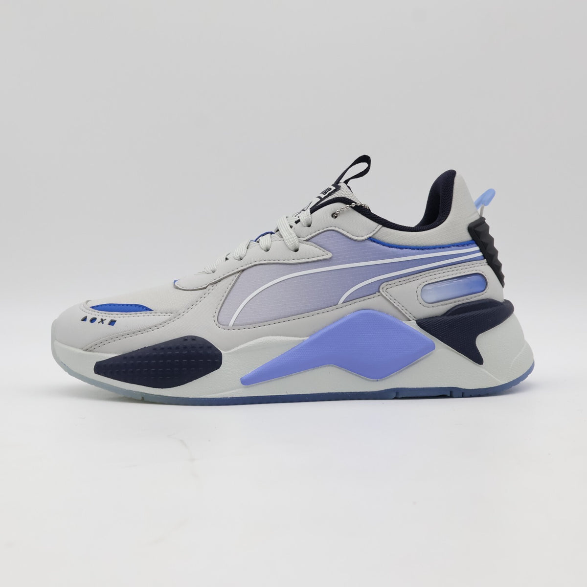 396311-01 PlayStation Puma RS-X Glacial Gray Blue Skies (Men's)