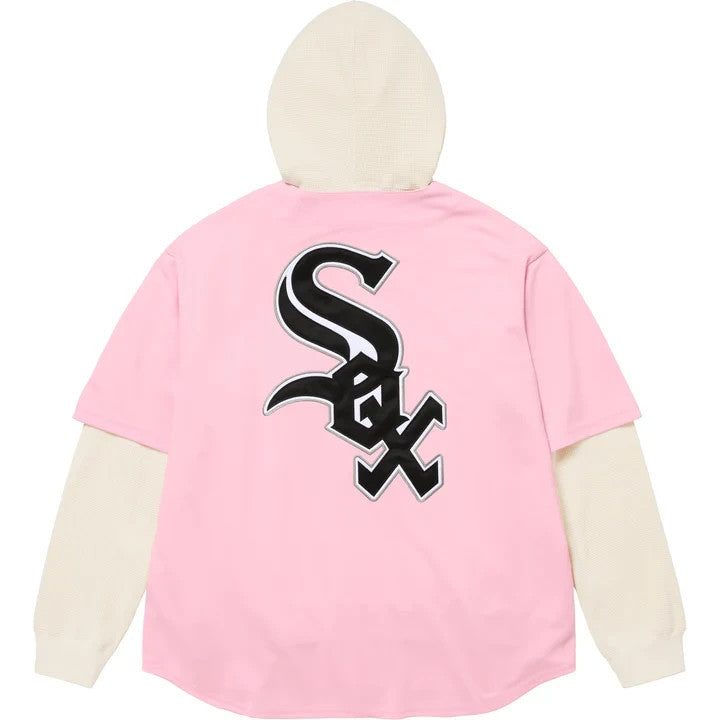 Supreme Chicago White Sox Hooded Baseball Jersey Light Pink