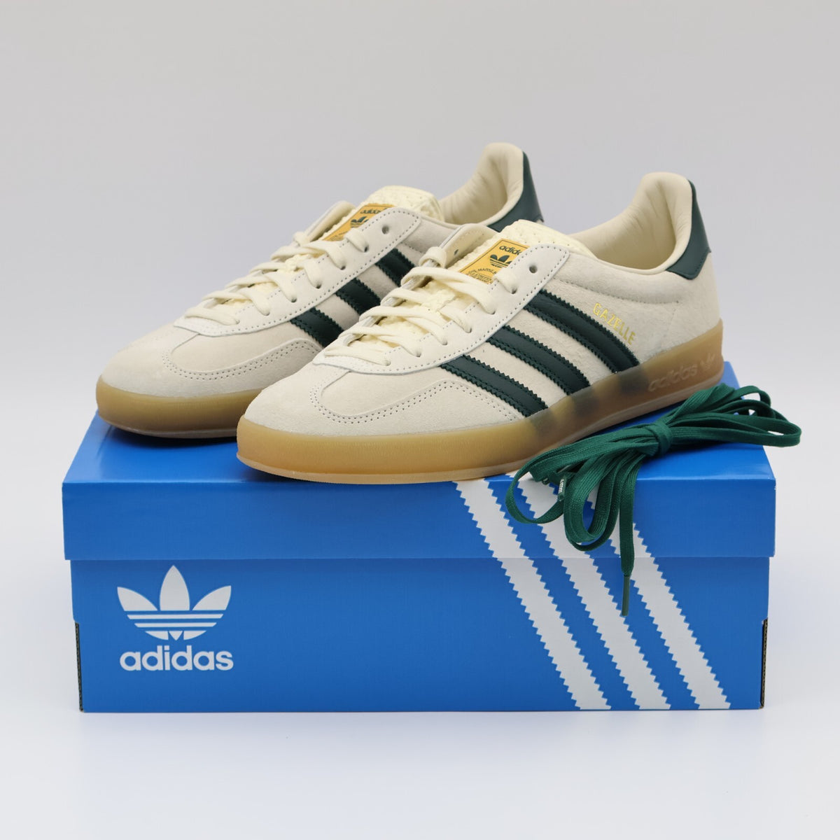 IH7502 adidas Originals Gazelle Indoor Cream White College Green Gum (Men's)