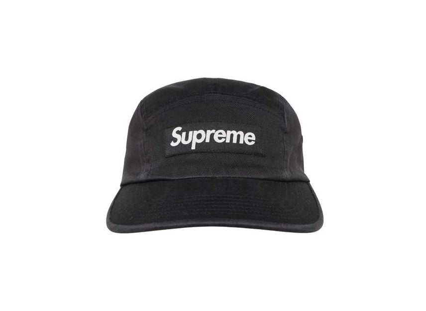 Supreme Washed Chino Twill Camp Cap Black