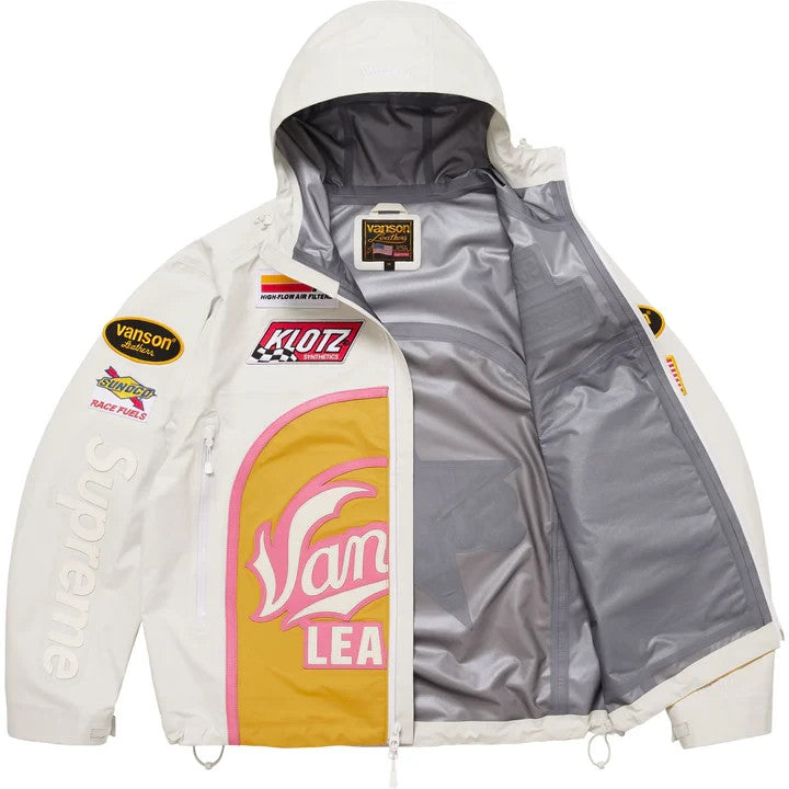Supreme Vanson Leathers GORE-TEX Shell Jacket White
