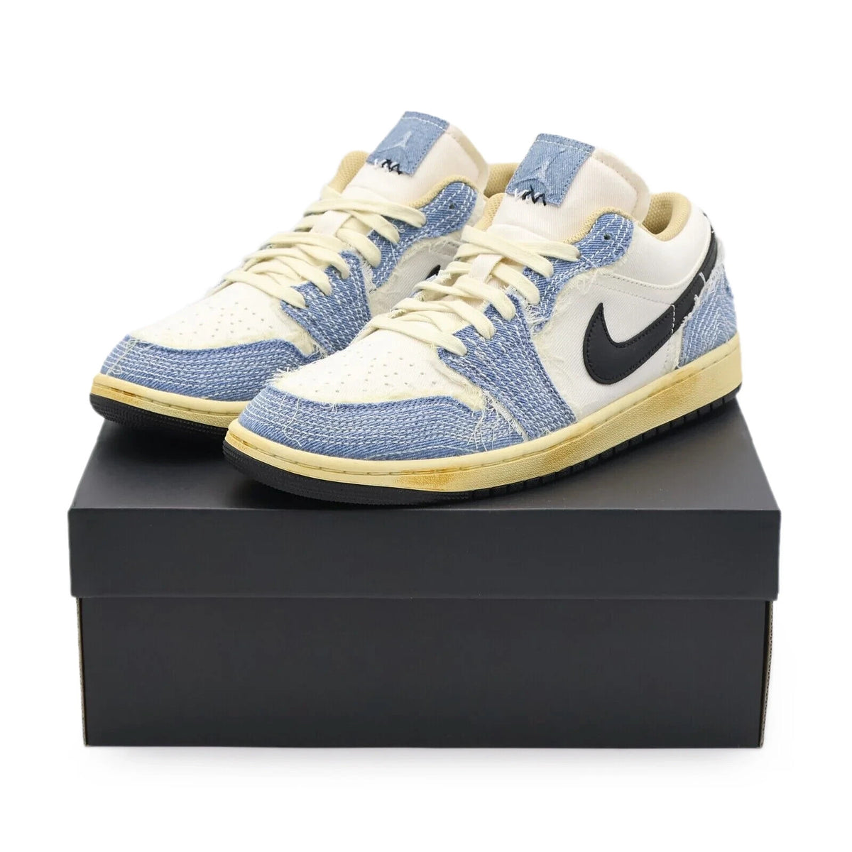 FN7670-493 Nike Air Jordan 1 Low SE World Make Japan Sashiko Denim Ivory (Men's)
