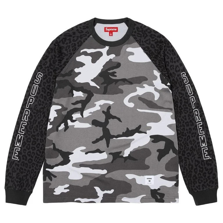 Supreme Wildlife Camo Raglan L/S Top Snow Camo
