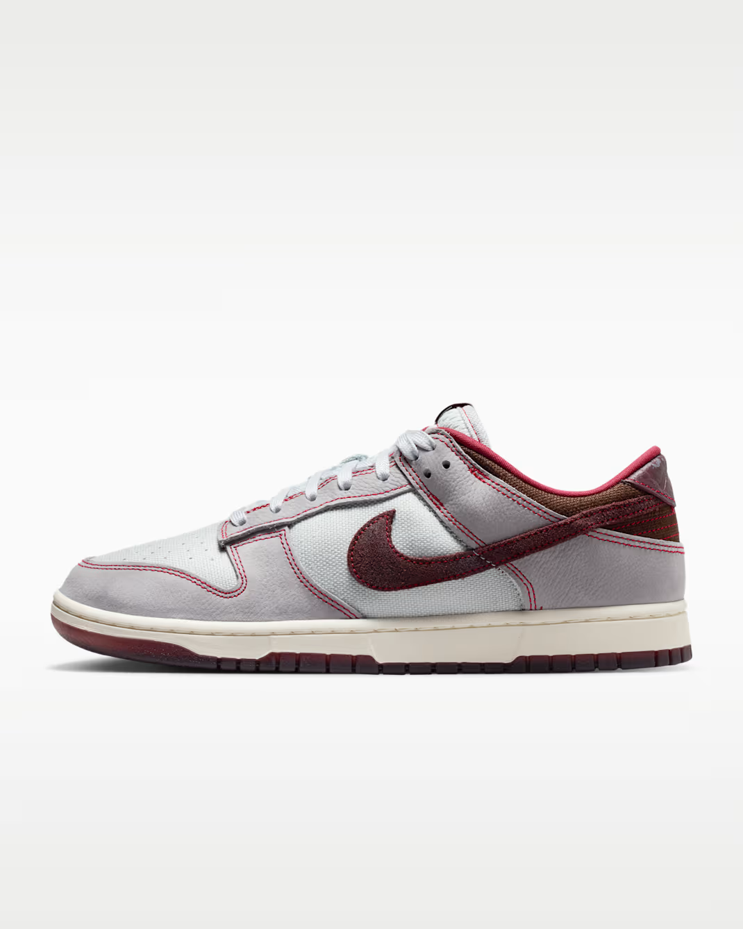 IH1942-001 Nike Dunk Low Retro SE Pure Platinum Burgundy Crush (Men's)