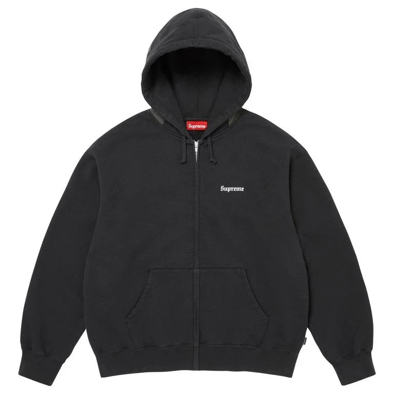 Supreme Paris is Burning Zip Up Hooded Sweatshirt Black