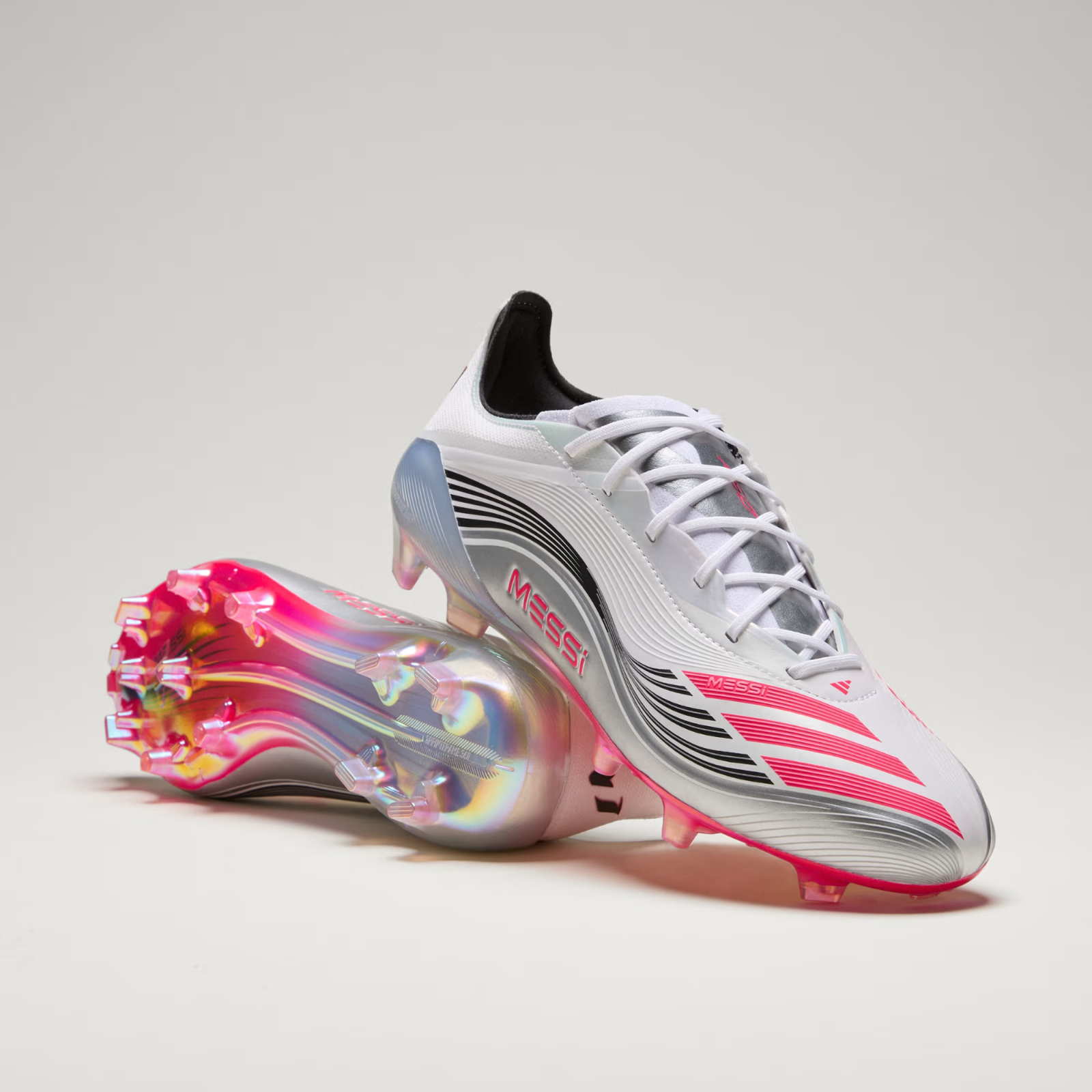 JP5593 adidas F50 Messi Elite FG Footwear White Lucid Red Silver (Men's)