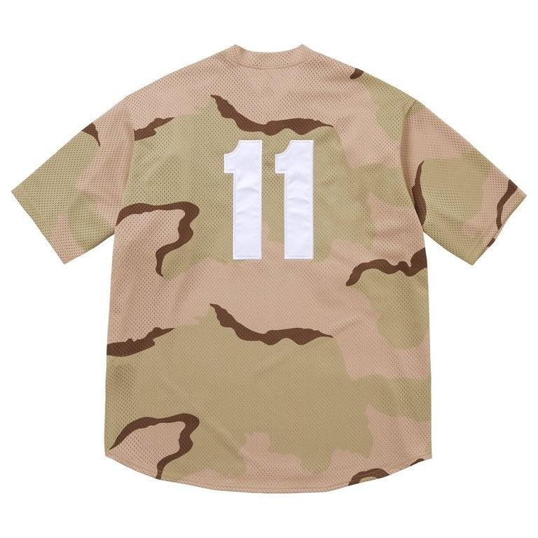 Supreme Shop S Logo Baseball Henley Desert Camo - Paris