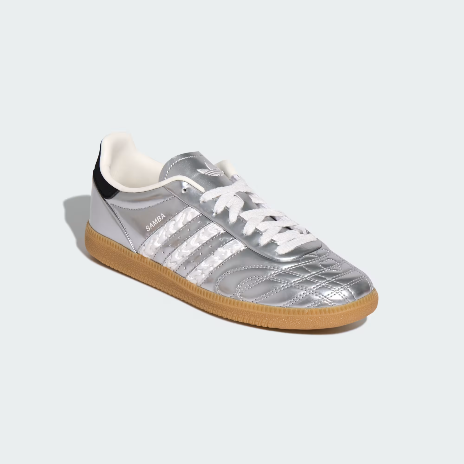 HP7105 adidas Samba JP Silver Metallic Core White (Men's)