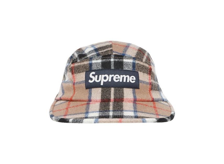 Supreme Lochcarron Camp Cap Tan Plaid