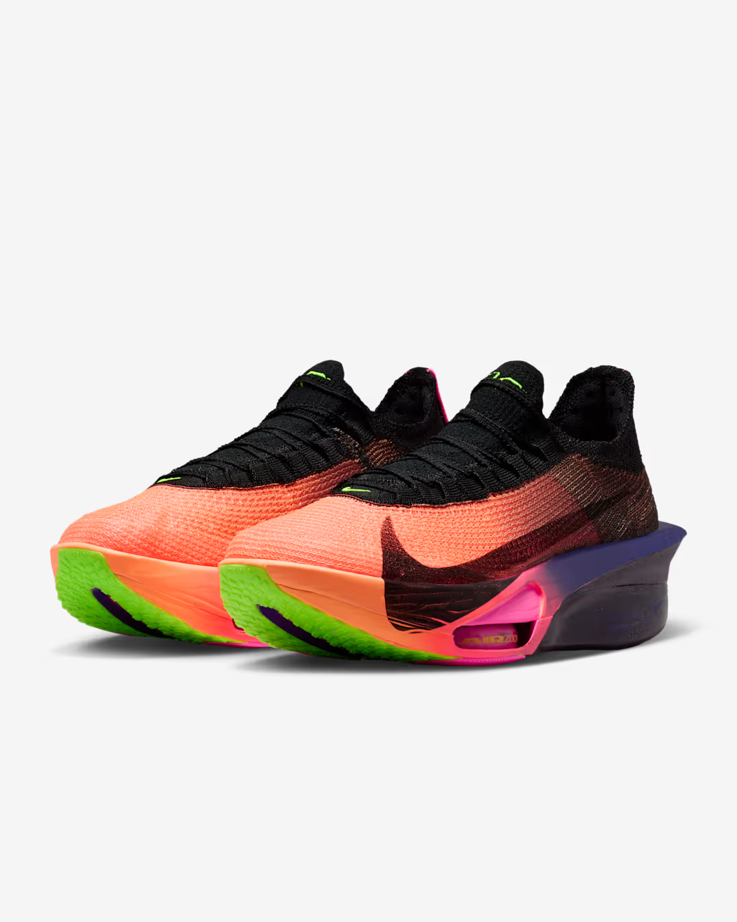 IO9573-800 Nike Alphafly 3 Road Racing Shoes Orange Pulse Purple Dynast (Menâs)