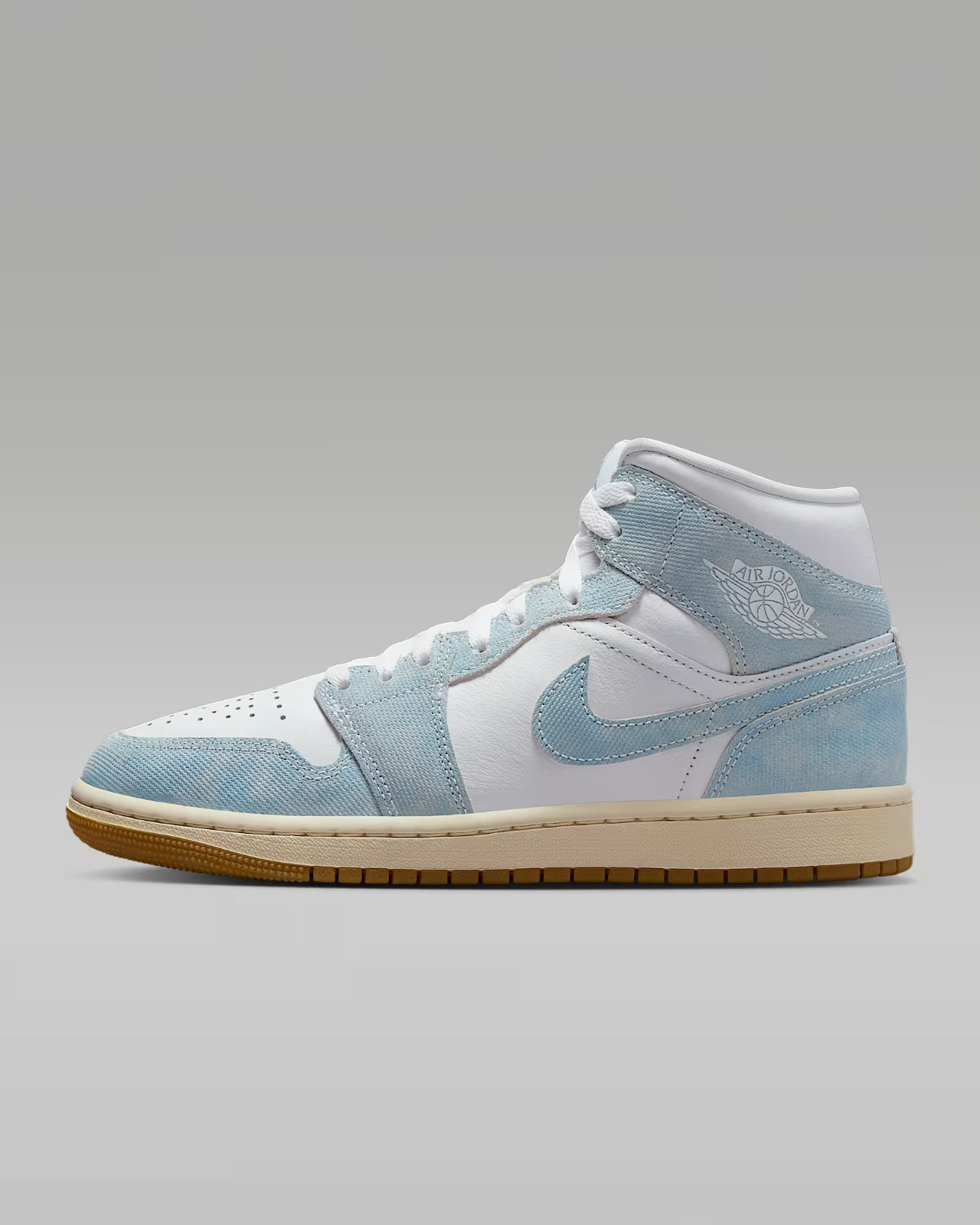 HQ2005-100 Nike Air Jordan 1 Mid Denim Gum (Women's)