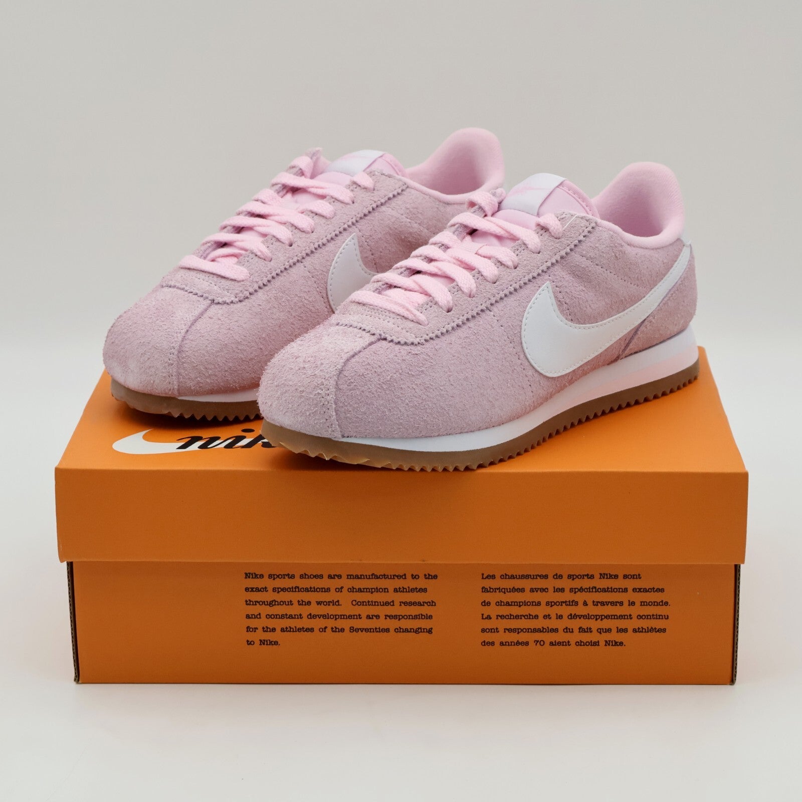 FJ2530-600 Nike Cortez Vintage Suede Pink Foam Gum Medium Brown White (Women's)