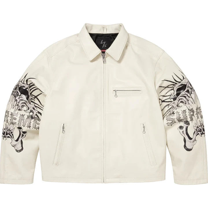 Supreme Y's by Yohji Yamamoto Leather Jacket White