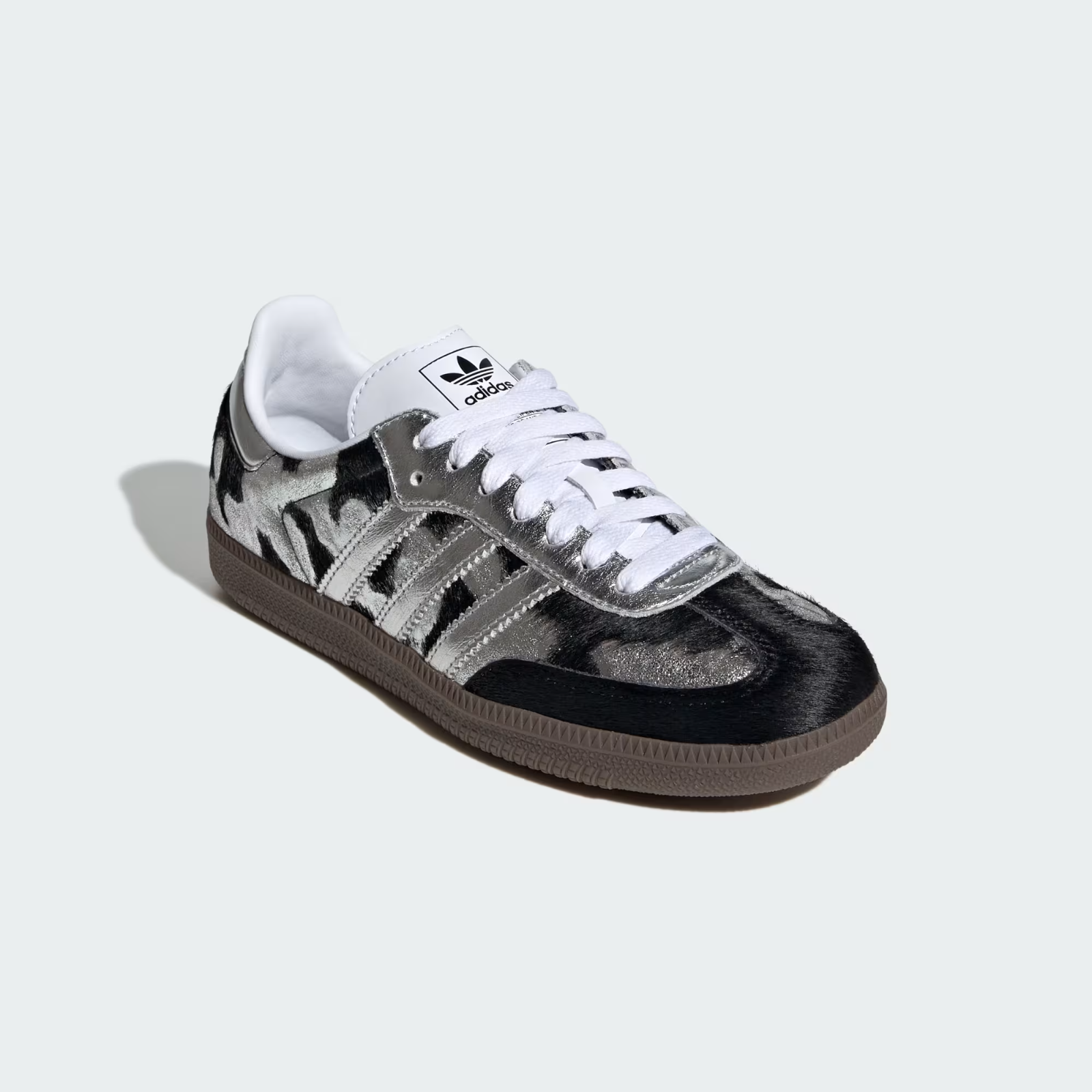 KJ2313 adidas Samba OG Pony Hair "Core Black/Silver Metallic" (Women's)