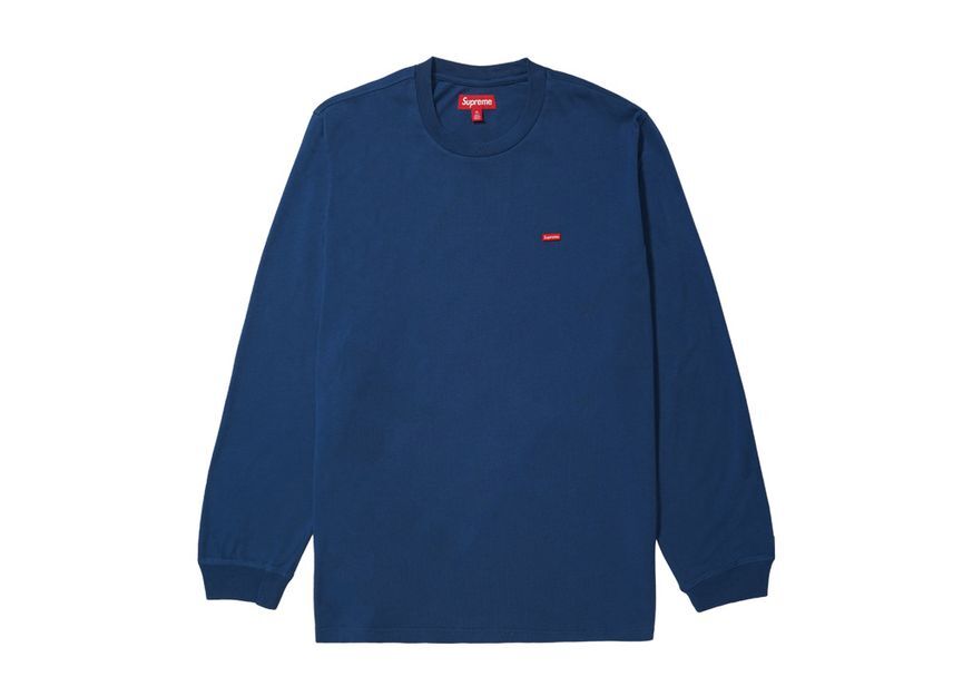 Supreme Small Box L/S Tee Navy (25SS)