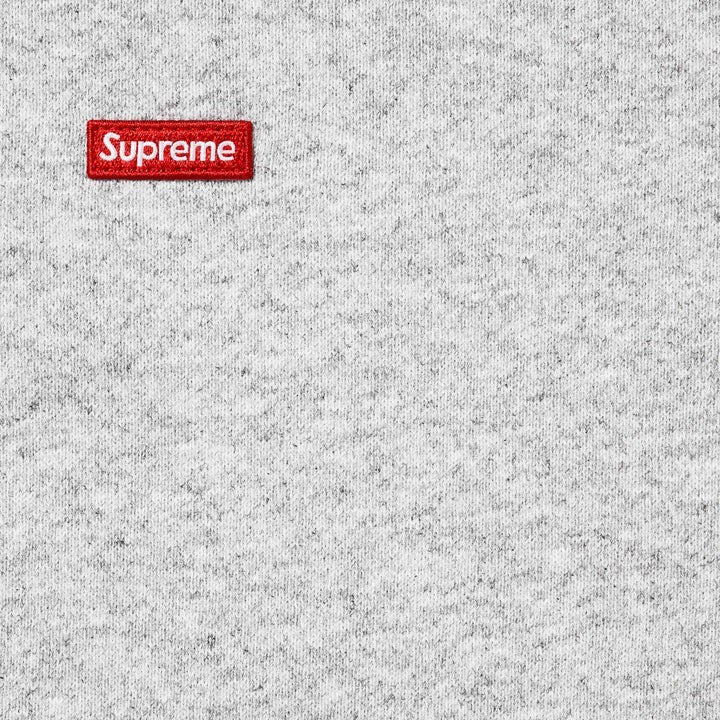 Supreme Small Box Zip Up Hooded Sweatshirt Heather Grey