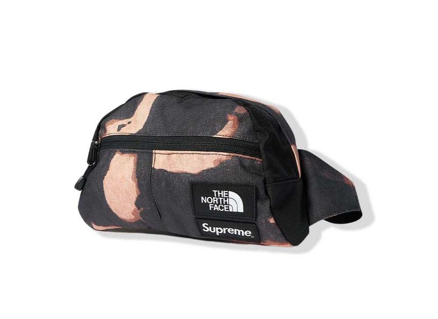 Supreme The North Face Bleached Denim Print Roo II Black