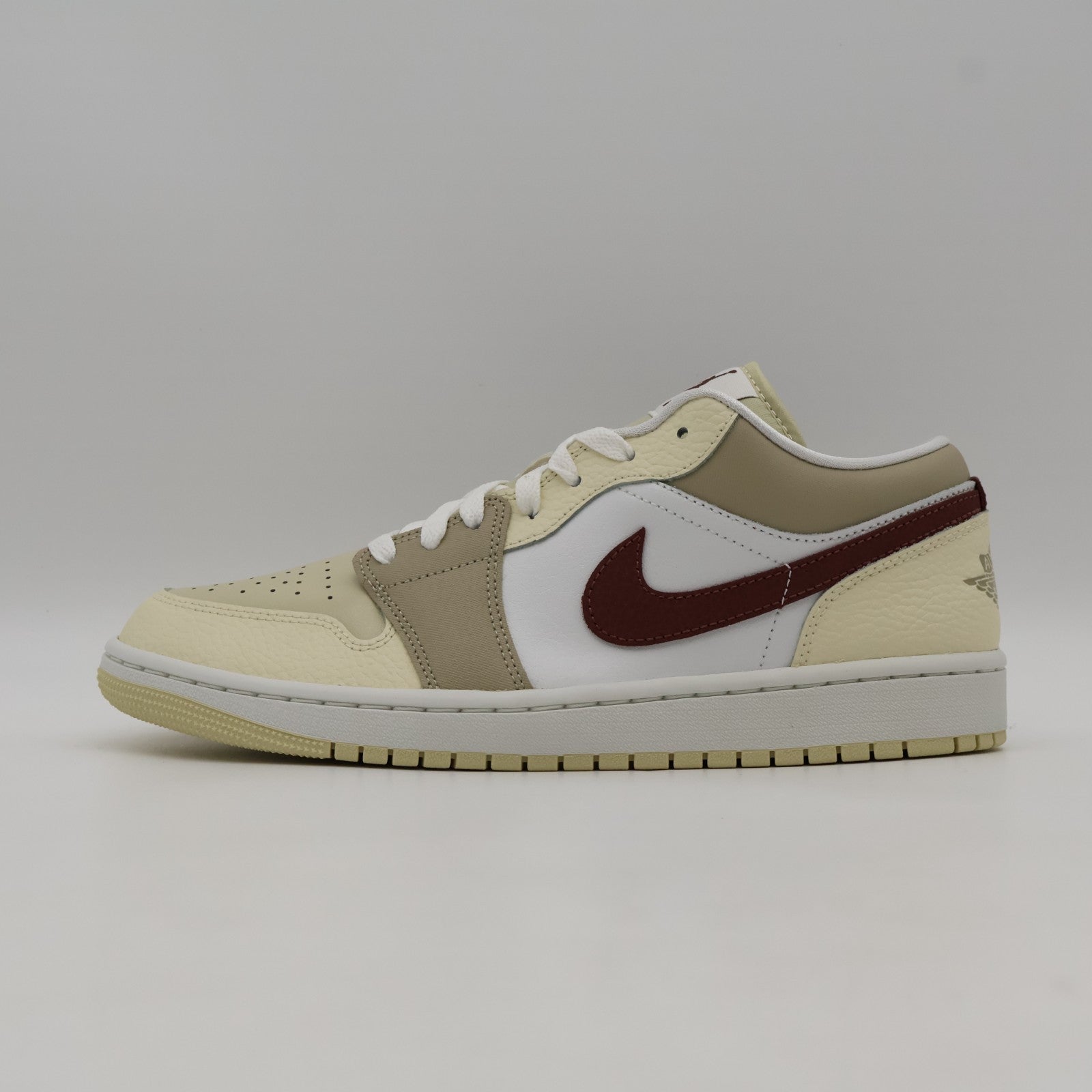 HV6530-100 Nike Air Jordan 1 Low Team Gold Desert Khaki Red Sepia (Women's)