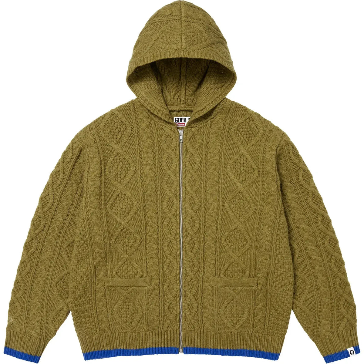 Supreme GOODENOUGH Zip Up Hooded Sweater Olive