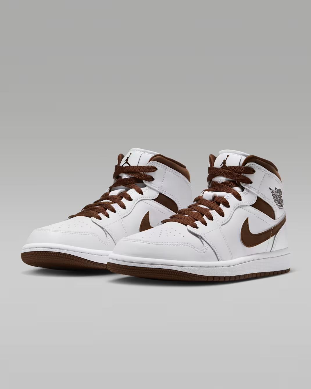 BQ6472-125 Nike Air Jordan 1 Mid "White/Cacao Wow" (Women's)