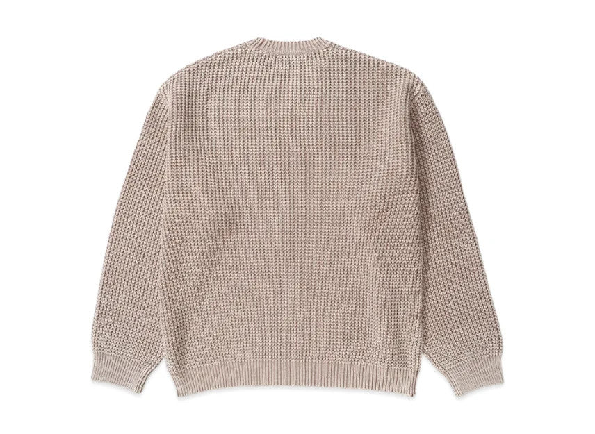 Supreme Washed Small Box Waffle Sweater "Light Brown"