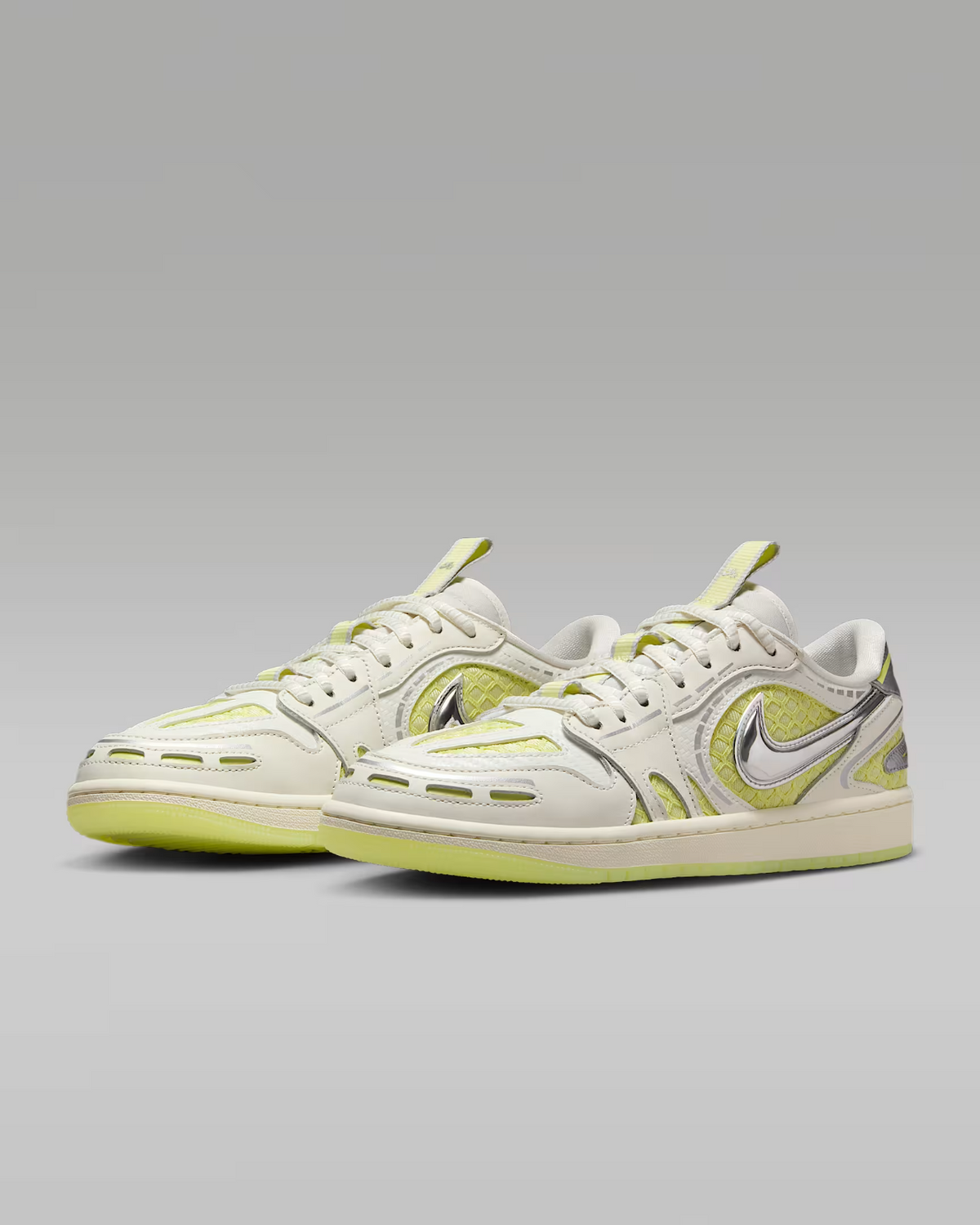 HQ2186-130 Nike Air Jordan 1 Low Method Of Make V3 Sail Luminous Green(Women's)