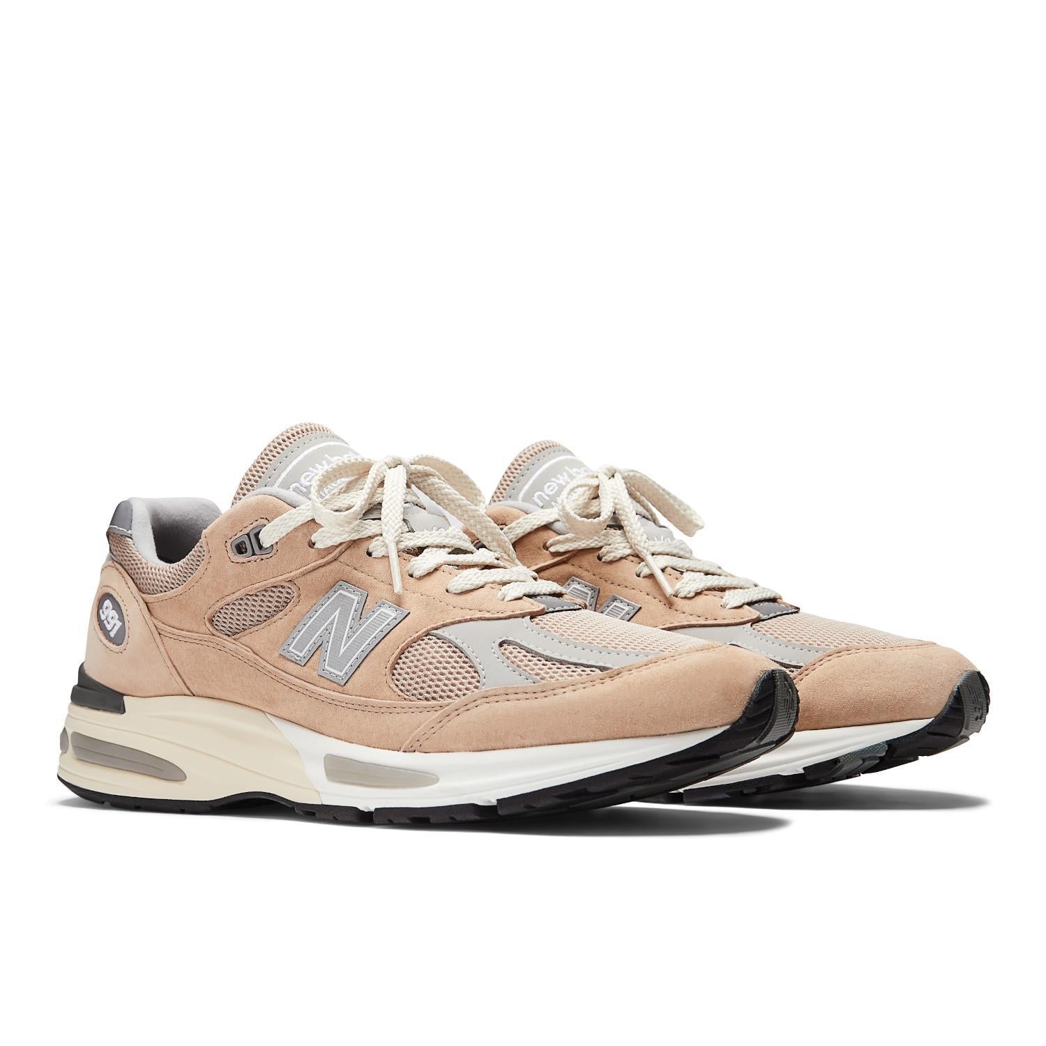 U991BE2 New Balance 991V2 Cuban Sand Harbor Mist Silver (Men's)