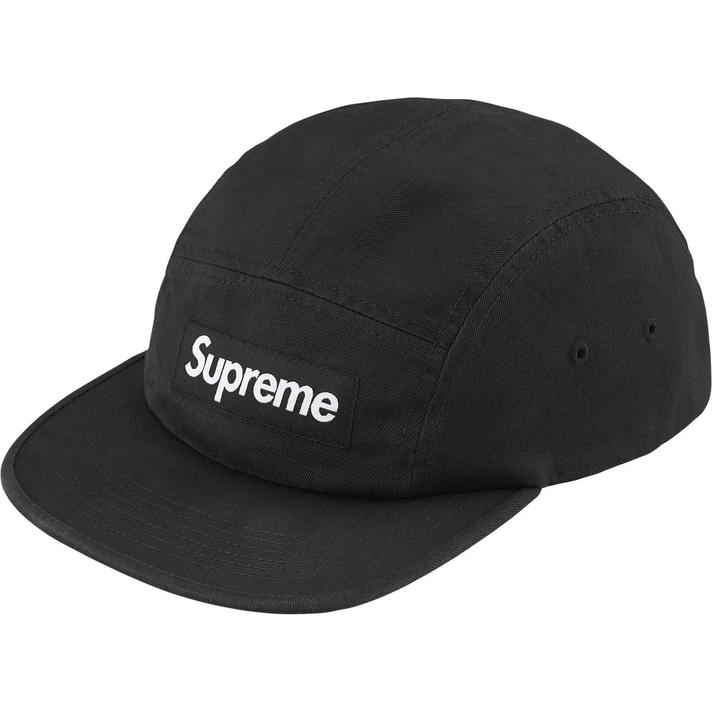 Supreme Washed Chino Twill Camp Cap (26SS) Black