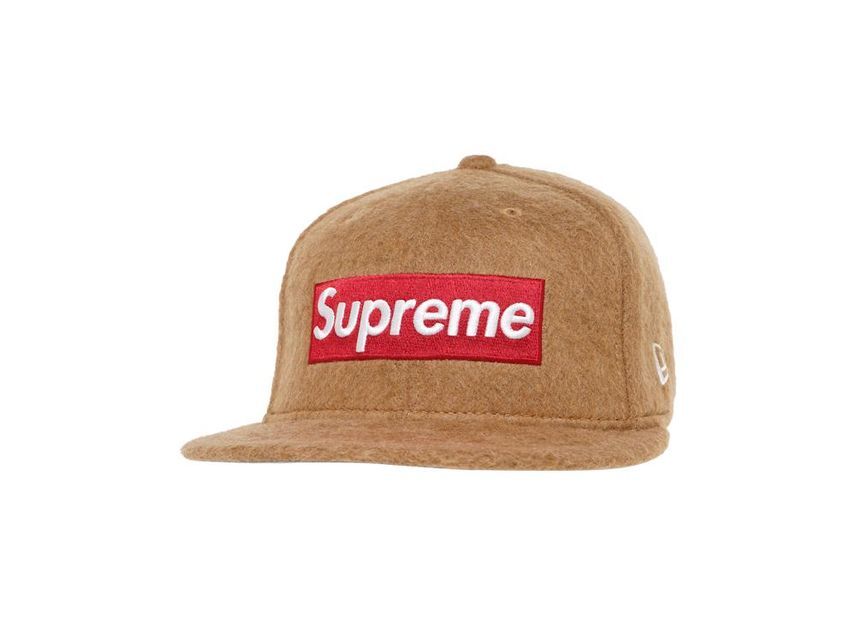 Supreme Brushed Wool Box Logo New Era Brown