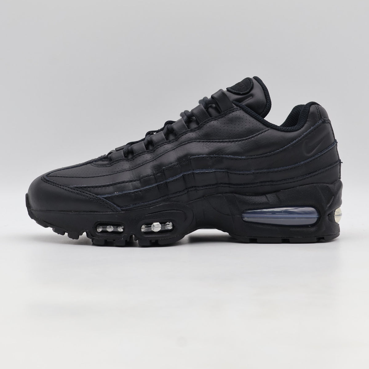 IM0696-001 Nike Air Max 95 Leather Big Bubble QS Triple Black (Men's)