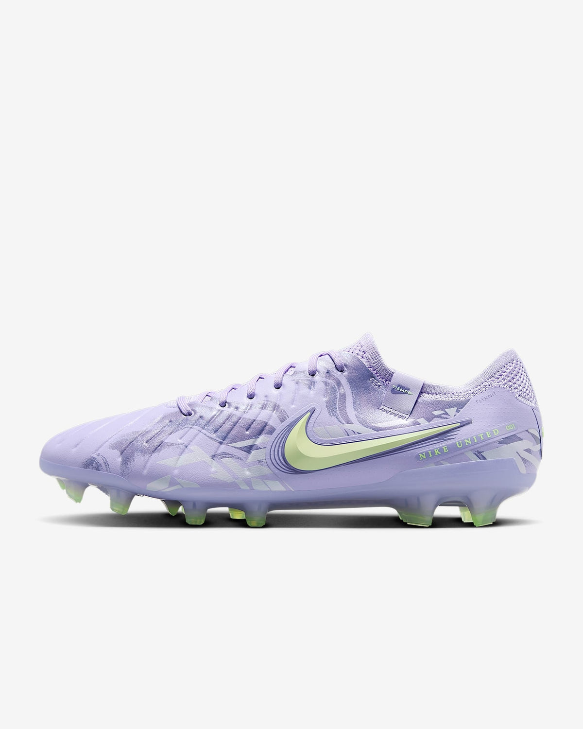 HF1592-500 Nike United Tiempo Legend 10 Elite Purple Agate Barely Volt (Men's)