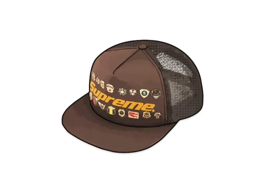 Supreme Pins Mesh Back 5-Panel "Brown"