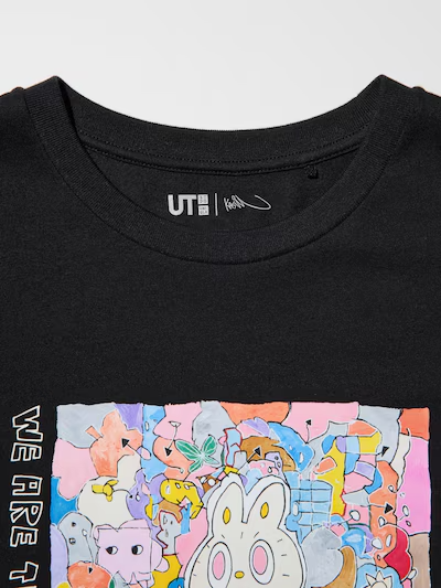 Uniqlo POP MART THE MONSTERS (LABUBU) UT Women'S Black