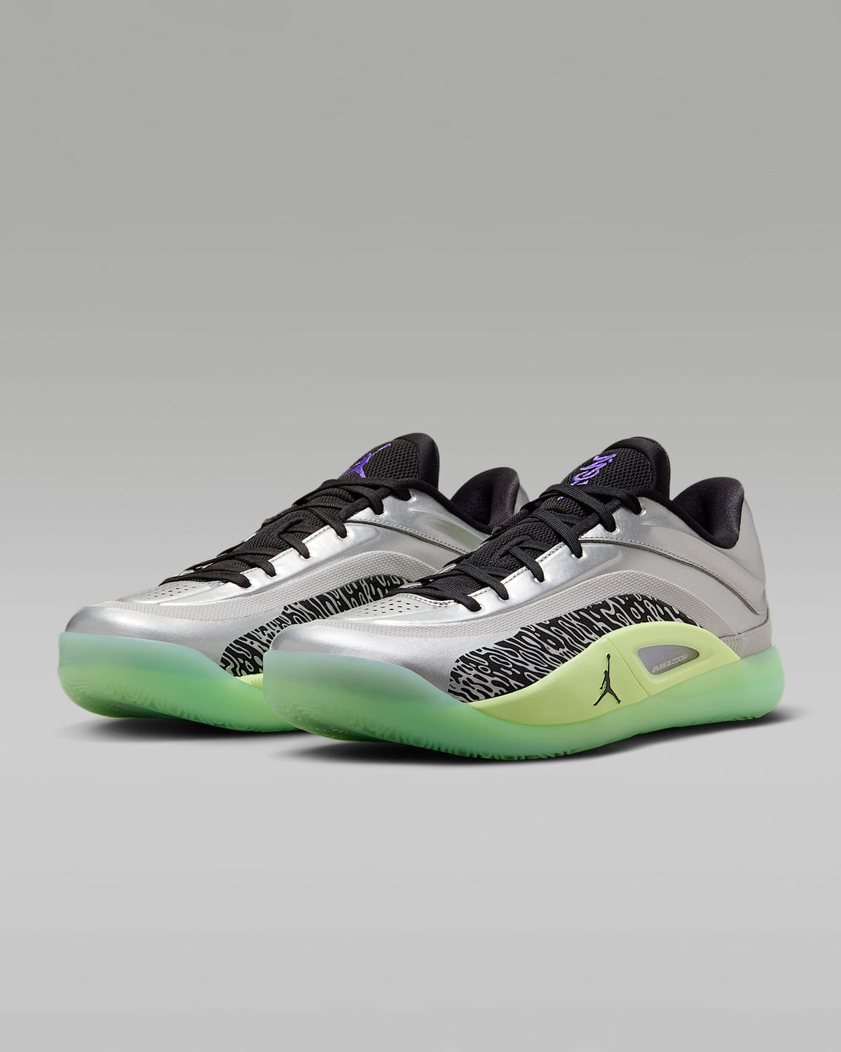 FD0591-005 Nike Jordan Zion 4 Grey Fog Metallic Silver Action Grape Black (Men's