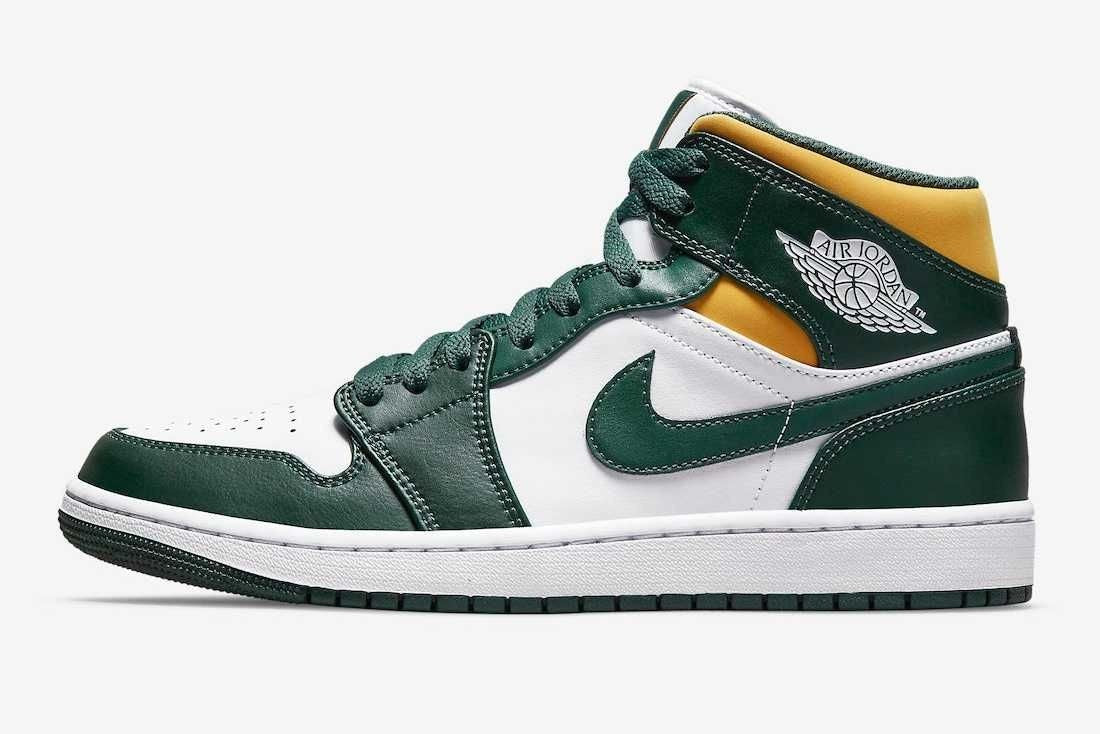 554724-371 Nike Air Jordan 1 Mid "Seattle Supersonics" (Men's)