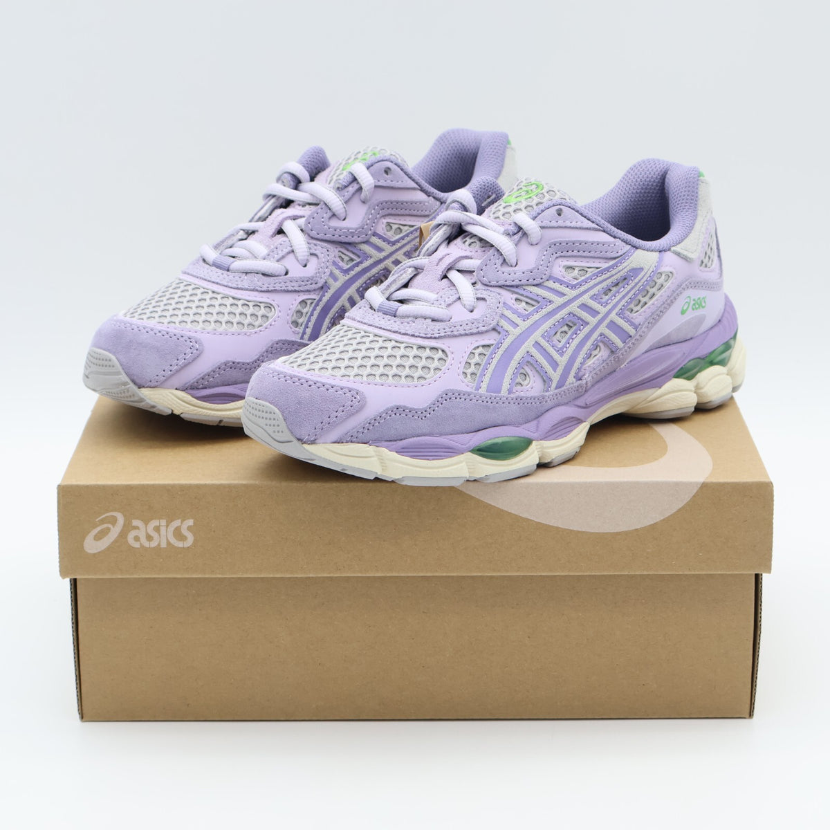 1203A372-021 Asics Gel-NYC Cement Grey Ash Rock Lavender Purple Green (Men's)