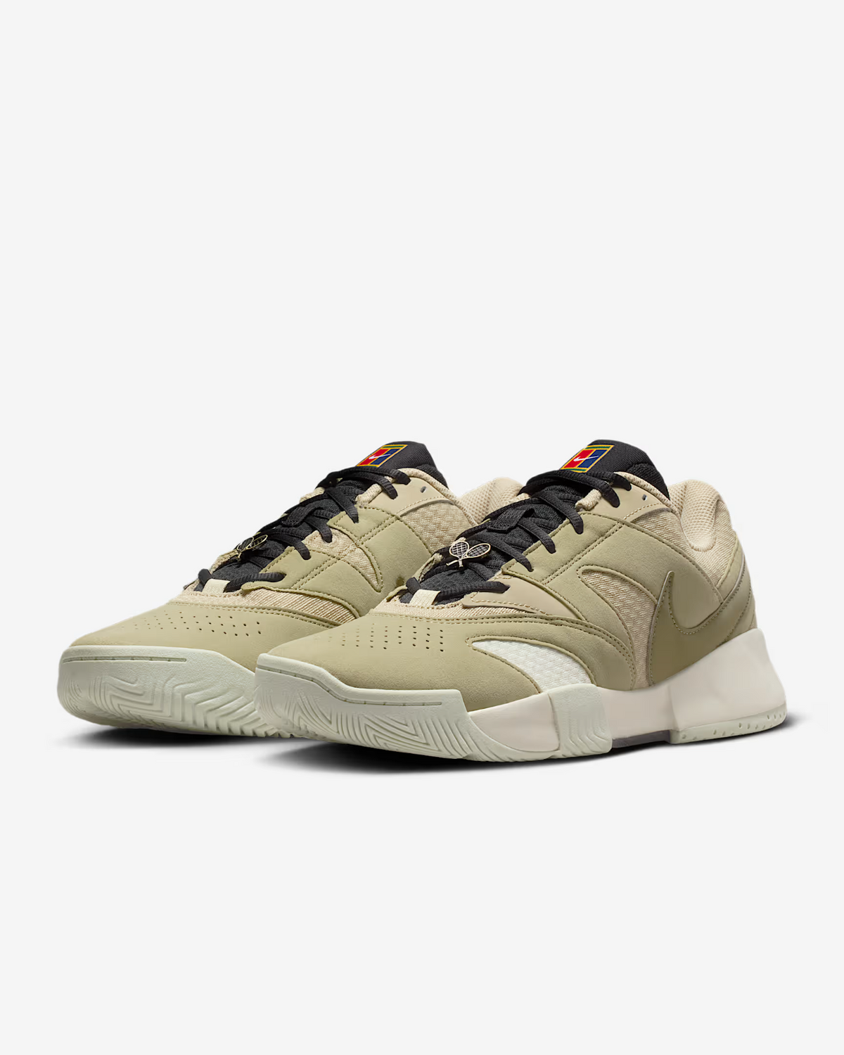 HV1474-200 NikeCourt Lite 4 Heritage Tennis Shoes Desert Khaki Neutral (Men's)