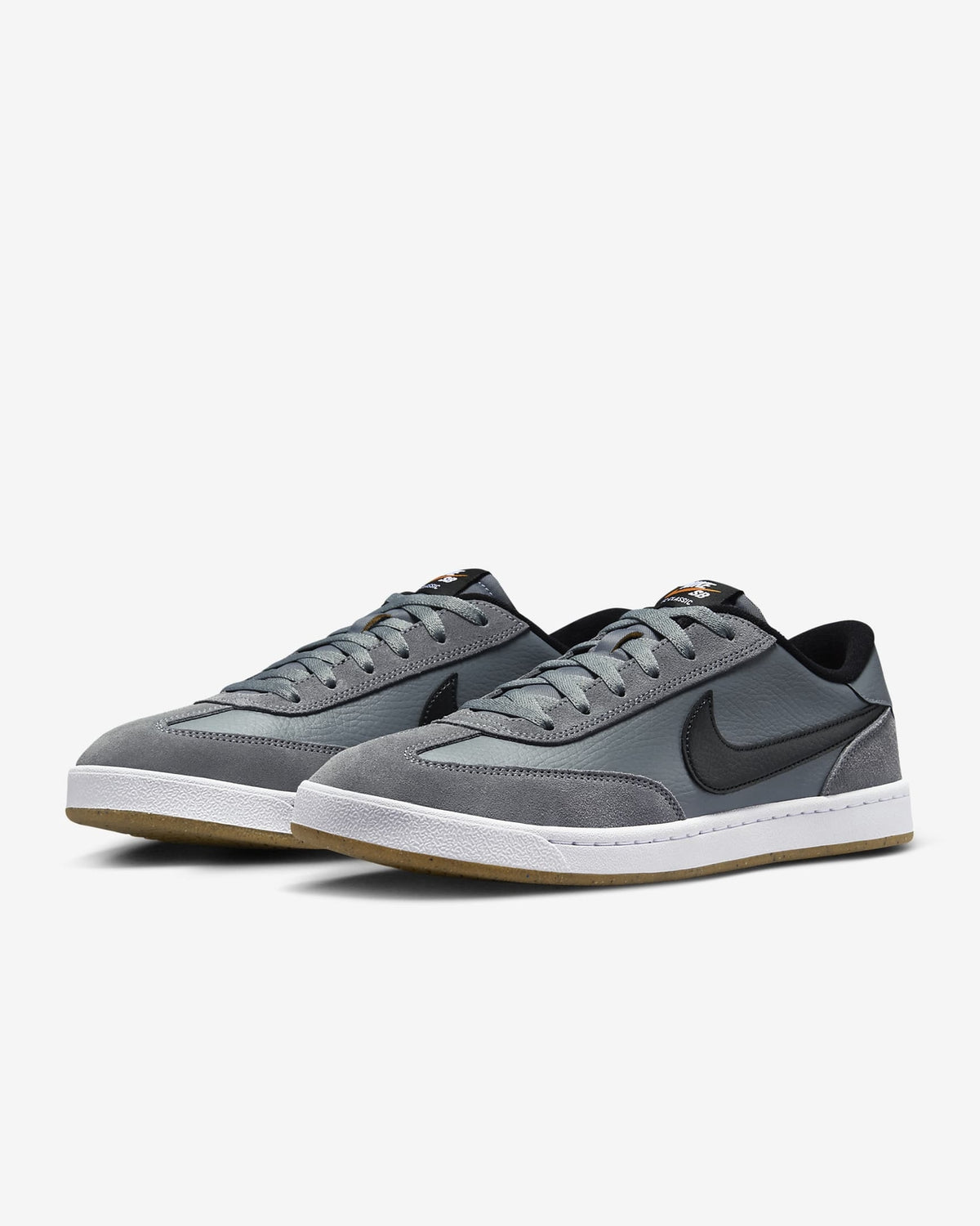 909096-003 Nike SB FC Classic Cool Grey White Vivid Orange Black (Men's)