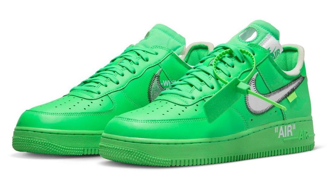 DX1419-300 Off-White à Nike Air Force 1 Low Brooklyn Light Green Spark (Men's)