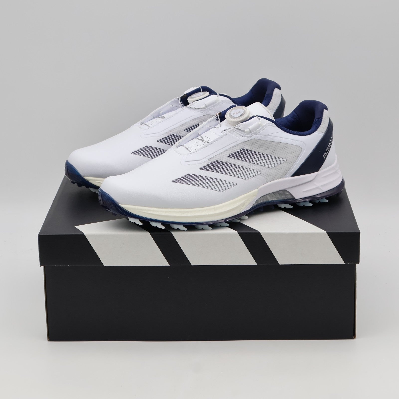 JS1767 adidas Adizero ZG Lo Boa Spikeless Golf Cloud White Night Indigo (Men's)