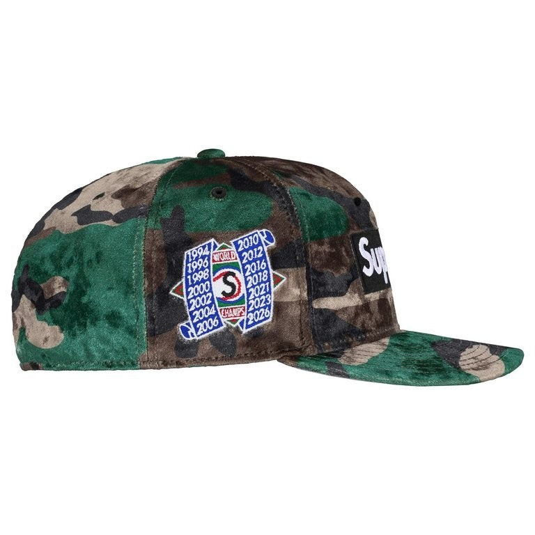 Supreme Crushed Velvet Box Logo New Era Woodland Camo
