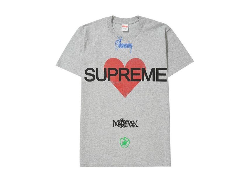 Supreme Announcing Tee Heather Grey