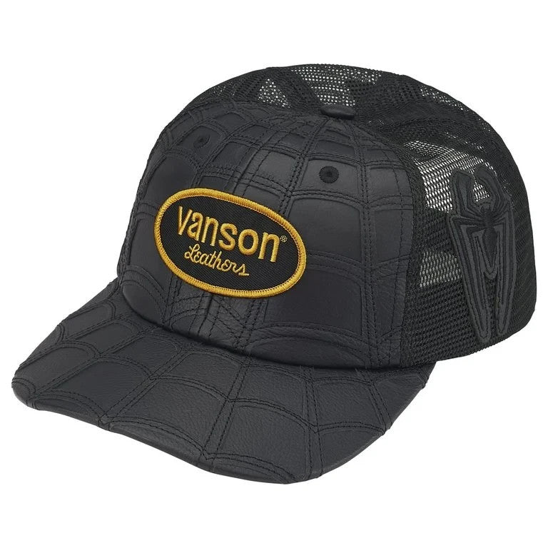 Supreme x Vanson Leathers Spider-Man Mesh Back 6-Panel Black