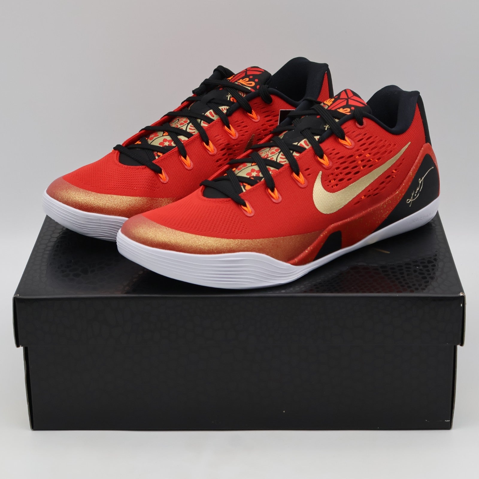 IH1400-600 Nike Kobe 9 Low Protro EM China University Red and Metallic (Men's)