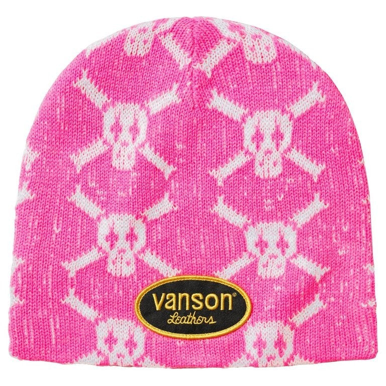 Supreme x Vanson Leathers Skull Beanie Pink