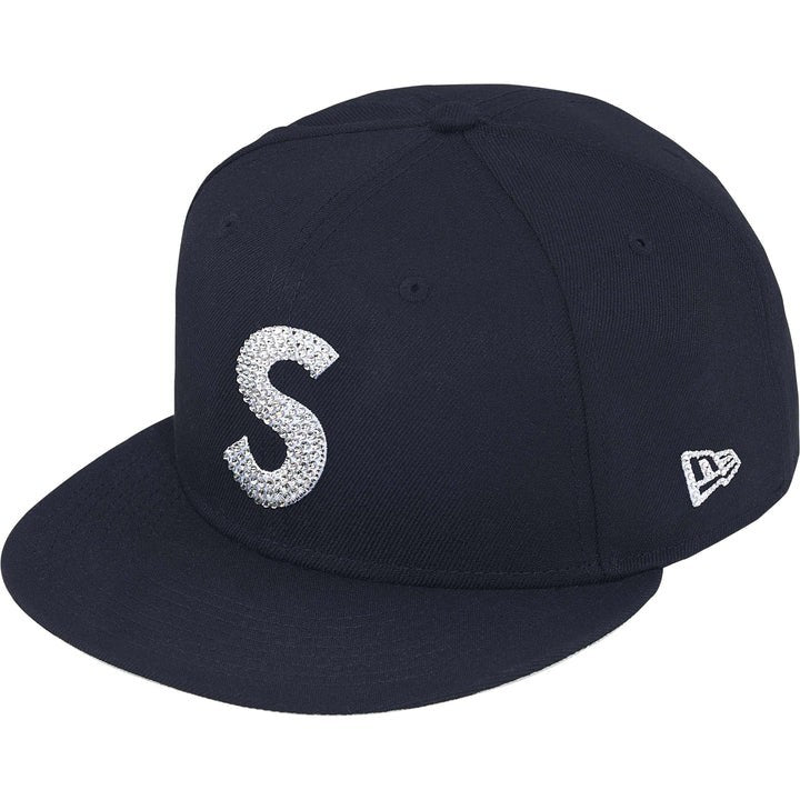 Supreme Swarovski S Logo New Era Navy