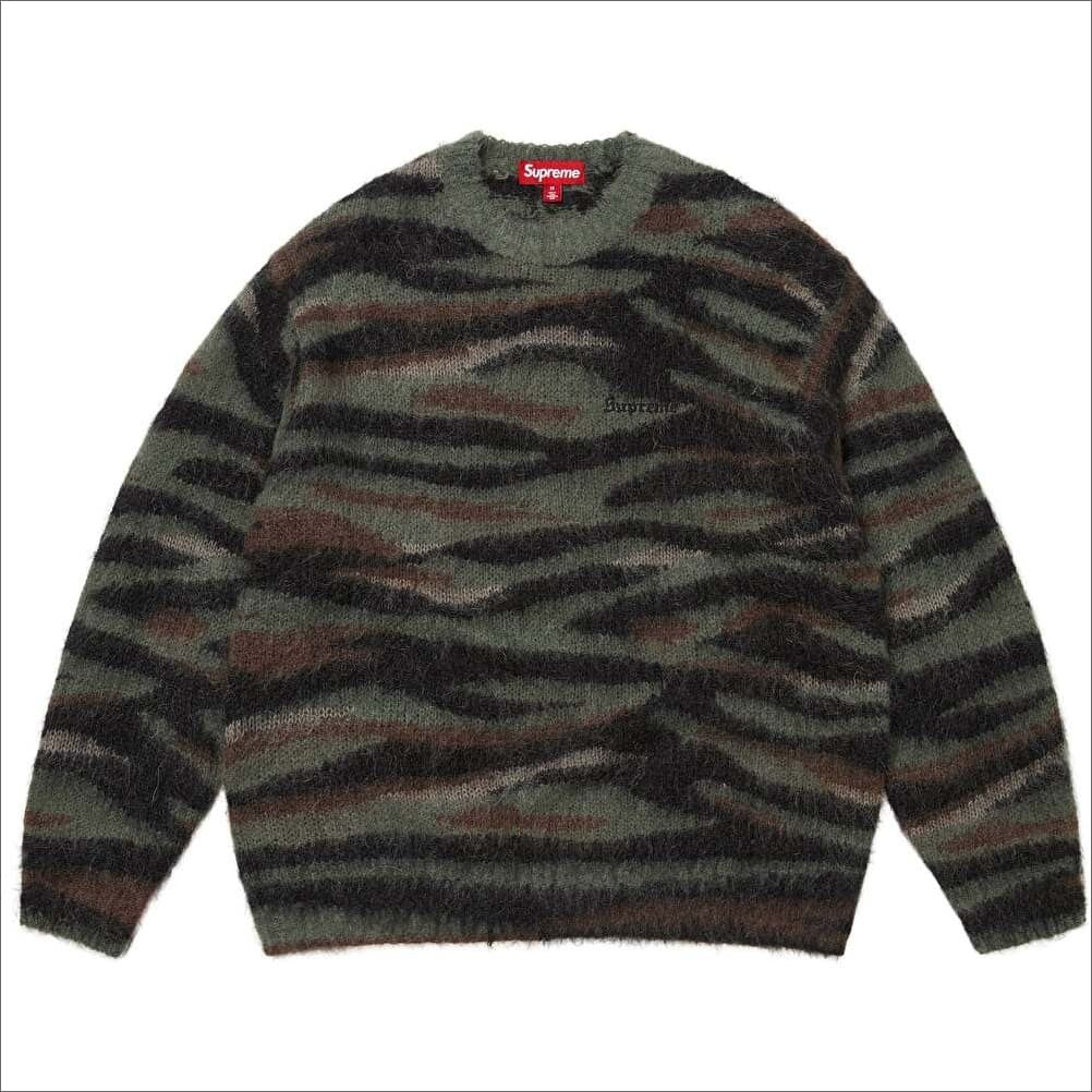 Supreme Brushed Mohair Sweater Camo